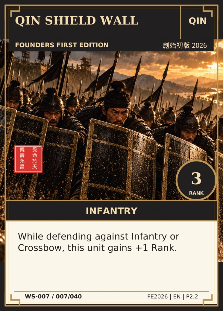 Qin Shield Wall — complete illustrated card
