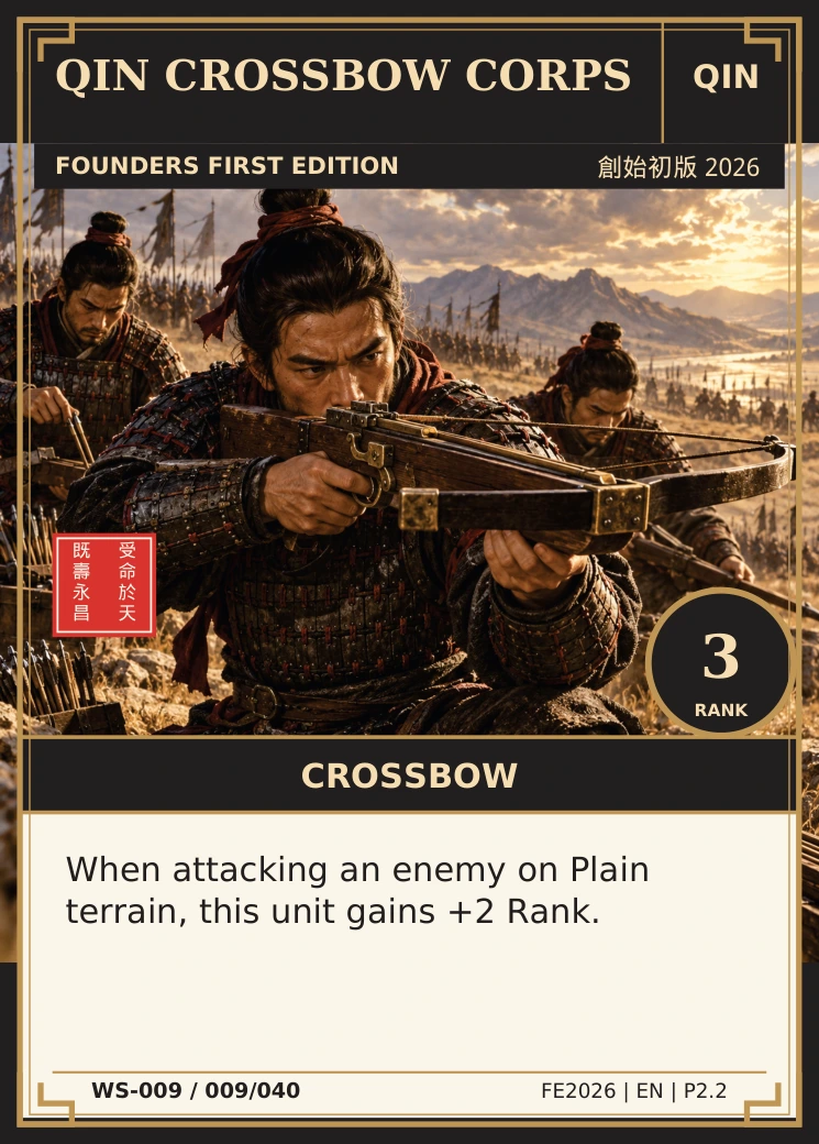 Qin Crossbow Corps — complete illustrated card