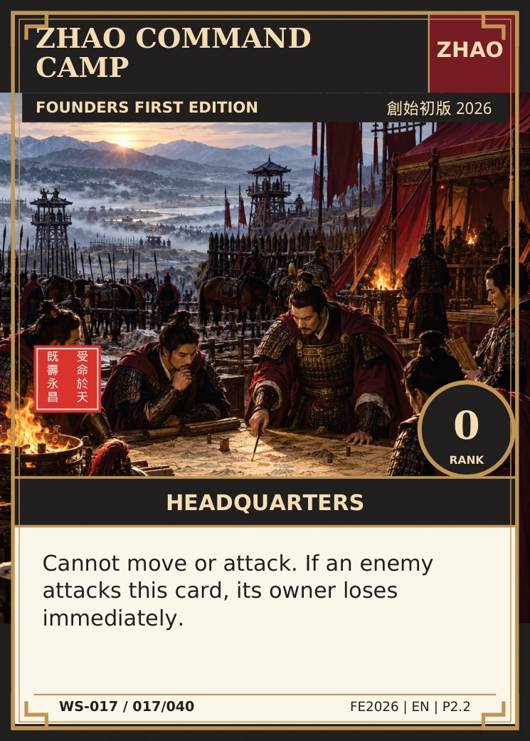 Zhao Command Camp — complete illustrated card