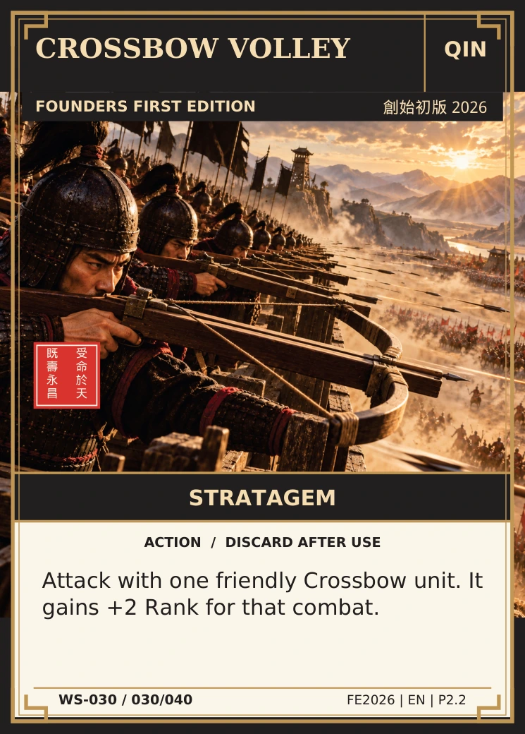Crossbow Volley — complete illustrated card