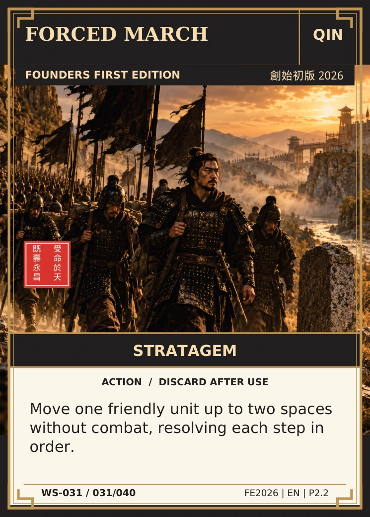 Forced March — complete illustrated card