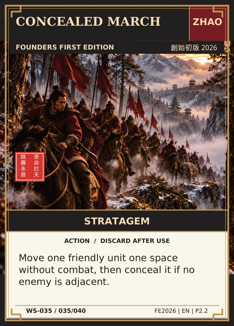 Concealed March — complete illustrated card